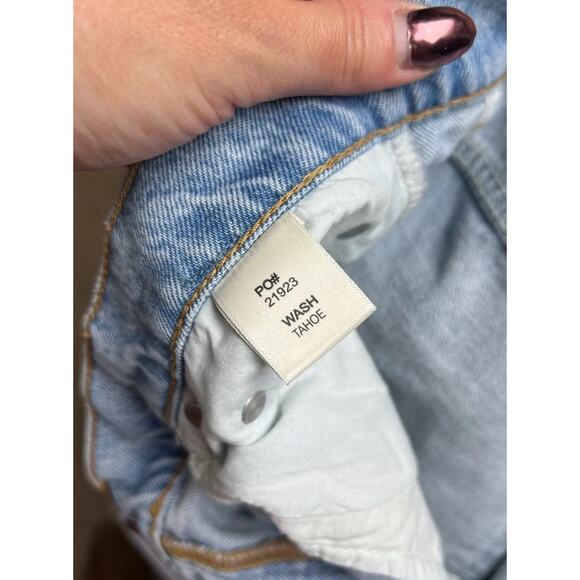 Reformation Cynthia High Rise Straight Leg Jeans Tahoe Button Fly Size 31 Womens - Picture 9 of 10